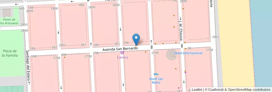 Mapa de ubicacion de Pizza Libre en آرژانتین, Partido De La Costa, San Bernardo Del Tuyú.
