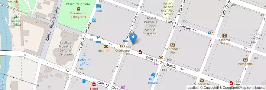 Mapa de ubicacion de Pizza Libre Loco x todo! en Argentinië, Buenos Aires, Partido De Luján.