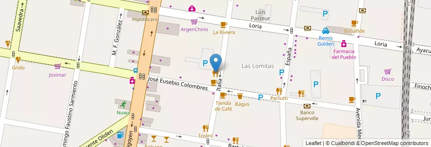 Mapa de ubicacion de Pizza Lo+ Hot en الأرجنتين, بوينس آيرس, Partido De Lomas De Zamora, Lomas De Zamora.