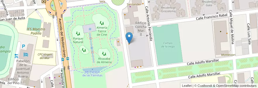 Mapa de ubicacion de Pizza López en スペイン, アンダルシア州, アルメリア, アルメリア.