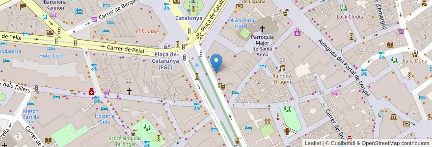 Mapa de ubicacion de Pizza Marzano en اسپانیا, Catalunya, Barcelona, Barcelonès, Barcelona.
