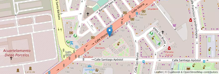 Mapa de ubicacion de Pizza Móvil en إسبانيا, قشتالة وليون, برغش, Alfoz De Burgos, برغش.
