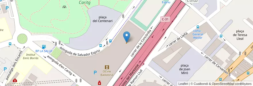 Mapa de ubicacion de Pizza Napoli en İspanya, Catalunya, Barcelona, Barcelonès, Badalona.