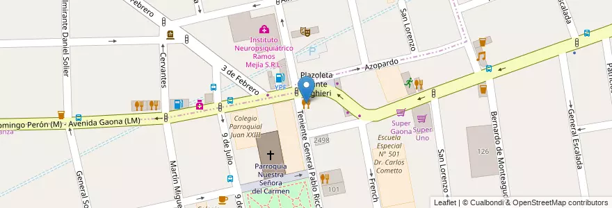 Mapa de ubicacion de Pizza Oliva en Argentinië, Buenos Aires, Partido De La Matanza, Ramos Mejía.
