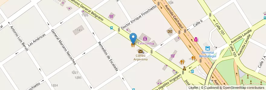 Mapa de ubicacion de Pizza para Todos en Argentine, Province De Buenos Aires, Partido De Florencio Varela, Florencio Varela.