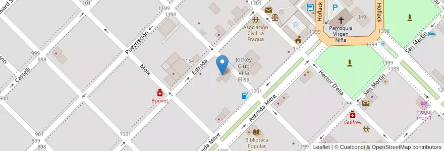 Mapa de ubicacion de Pizza Pepe's en アルゼンチン, エントレ・リオス州, Departamento Colón, Distrito Segundo, Villa Elisa, Villa Elisa.
