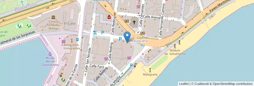 Mapa de ubicacion de Pizza Pino en İspanya, Andalucía, Málaga, Málaga-Costa Del Sol, Málaga.