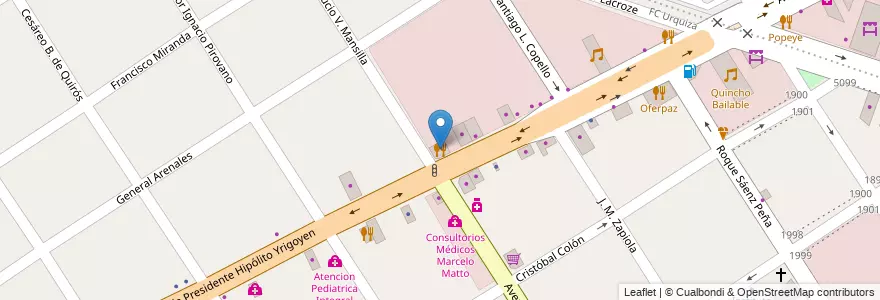 Mapa de ubicacion de Pizza Pueblo en Arjantin, Buenos Aires, Partido De José C. Paz.
