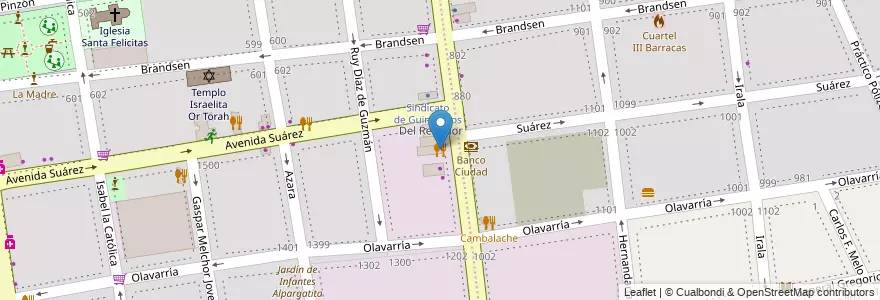 Mapa de ubicacion de Pizza RRO, Barracas en Argentina, Ciudad Autónoma De Buenos Aires, Comuna 4, Buenos Aires.
