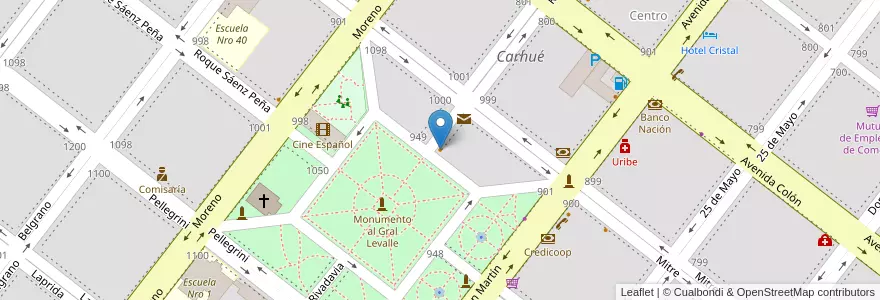 Mapa de ubicacion de Pizza Santa en Arjantin, Buenos Aires, Partido De Adolfo Alsina, Carhué.