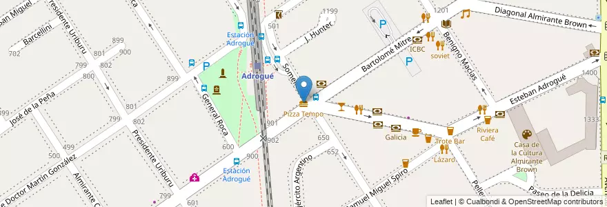 Mapa de ubicacion de Pizza Tempo en Argentina, Buenos Aires, Partido De Almirante Brown, Adrogué.
