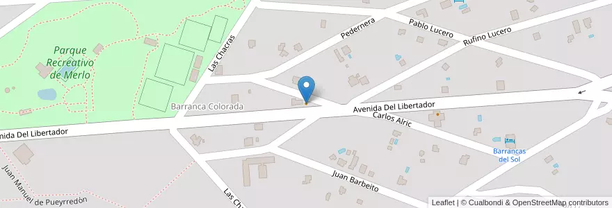 Mapa de ubicacion de Pizza Track en アルゼンチン, サンルイス州, Junín, Municipio De Merlo, Villa De Merlo.