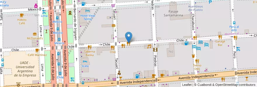 Mapa de ubicacion de Pizza vegana, Montserrat en 아르헨티나, Ciudad Autónoma De Buenos Aires, Comuna 1, 부에노스아이레스.