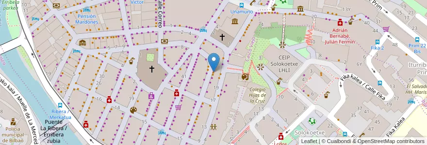 Mapa de ubicacion de Pizza Via en 西班牙, 巴斯克, 比斯开, Bilboaldea, 毕尔巴鄂.