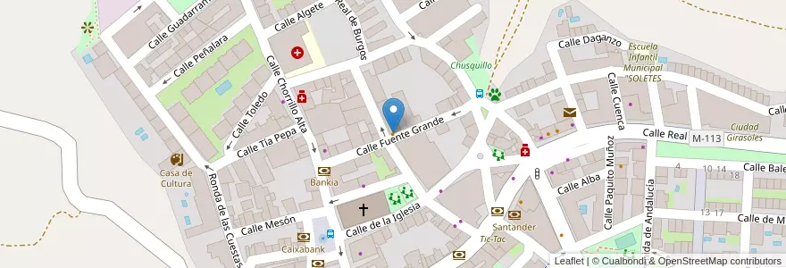 Mapa de ubicacion de Pizzacuellos en Испания, Мадрид, Мадрид, Cuenca Del Medio Jarama, Paracuellos De Jarama.