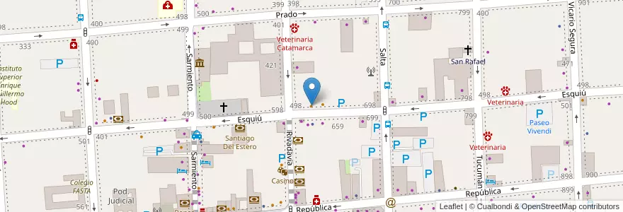 Mapa de ubicacion de Pizzando Fuerte en 阿根廷, Catamarca, Departamento Capital, Municipio De San Fernando Del Valle De Catamarca, San Fernando Del Valle De Catamarca.