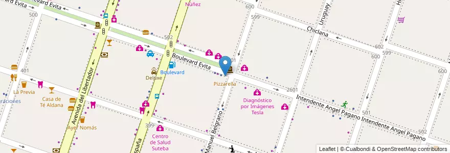 Mapa de ubicacion de Pizzarella en Argentina, Provincia Di Buenos Aires, Partido De Moreno, Moreno.