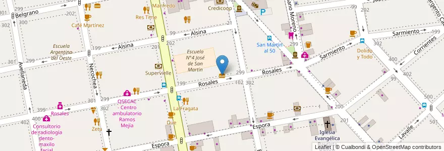 Mapa de ubicacion de Pizzarella en Arjantin, Buenos Aires, Partido De La Matanza, Ramos Mejía.