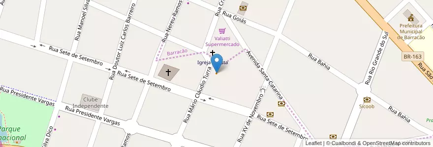 Mapa de ubicacion de Pizzaria Moinho en Argentine, Microrregião De São Miguel D'Oeste, Dionísio Cerqueira.