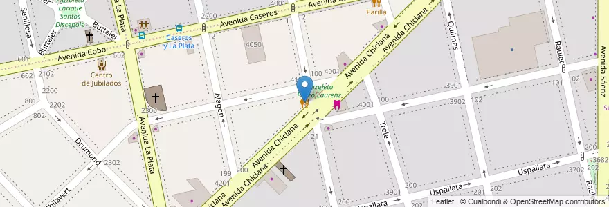 Mapa de ubicacion de Pizzas and Empanadas, Nueva Pompeya en Arjantin, Ciudad Autónoma De Buenos Aires, Comuna 4, Buenos Aires.