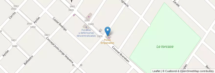 Mapa de ubicacion de Pizzas Empanadas en Arjantin, Buenos Aires, Partido De Ituzaingó.