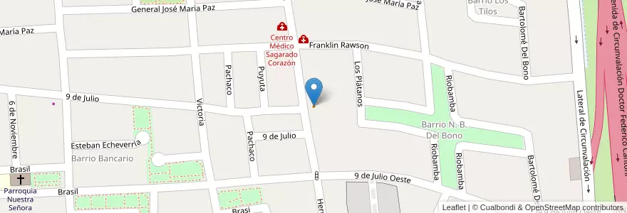 Mapa de ubicacion de Pizzas y Lomos Ya en Argentinien, San Juan, Chile, Capital.