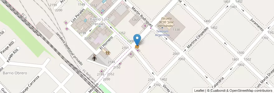 Mapa de ubicacion de Pizzeria en Argentinië, Buenos Aires, Partido De San Isidro, Villa Adelina.