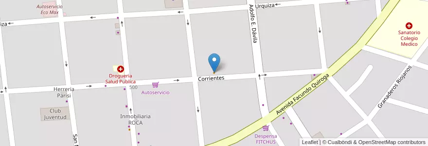 Mapa de ubicacion de Pizzeria en アルゼンチン, ラ・リオハ州, Departamento Capital, La Rioja.