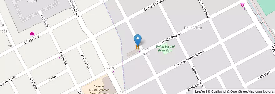 Mapa de ubicacion de Pizzeria en アルゼンチン, チリ, メンドーサ州, Godoy Cruz, Departamento Godoy Cruz, Distrito Presidente Sarmiento.