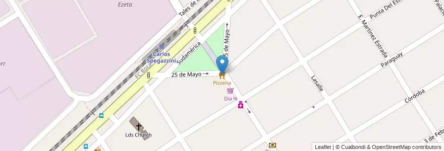 Mapa de ubicacion de Pizzeria en Arjantin, Buenos Aires, Partido De Ezeiza, Carlos Spegazzini.