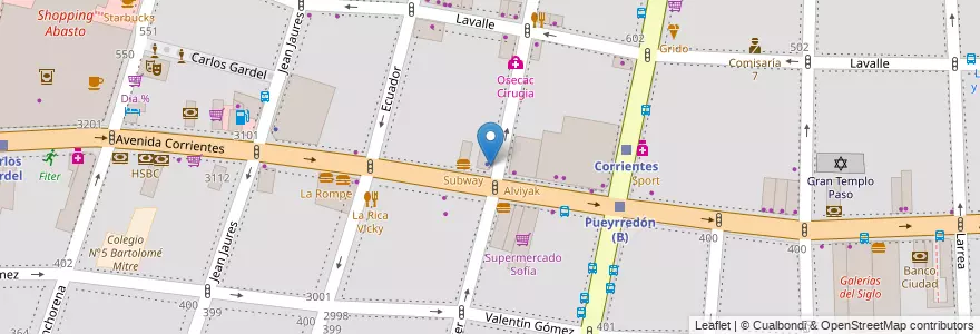 Mapa de ubicacion de Pizzería Belén, Balvanera en Argentinien, Ciudad Autónoma De Buenos Aires, Comuna 3, Buenos Aires.