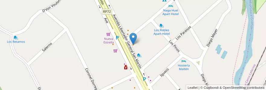 Mapa de ubicacion de Pizzeria Bowling en アルゼンチン, ブエノスアイレス州, Partido De Tornquist, Sierra De La Ventana.