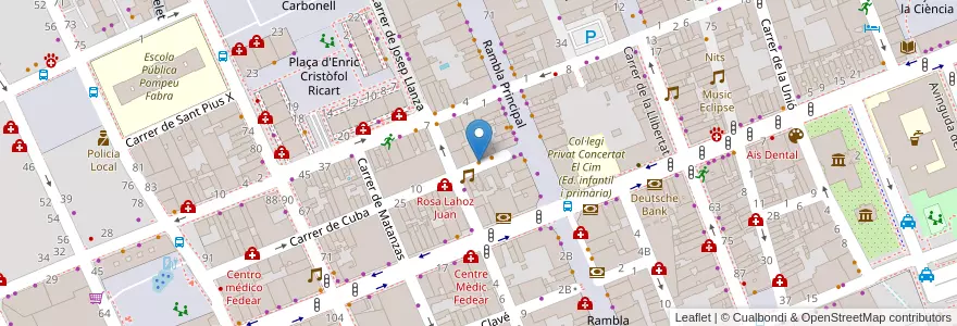 Mapa de ubicacion de Pizzeria Creperia Bip Bip en Spagna, Catalunya, Barcelona, Garraf, Vilanova I La Geltrú.