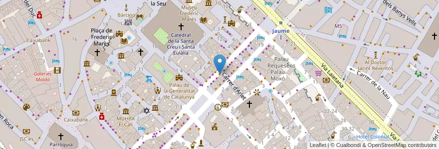 Mapa de ubicacion de Pizzería Da Nanni en Spanje, Catalonië, Barcelona, Barcelonès, Barcelona.