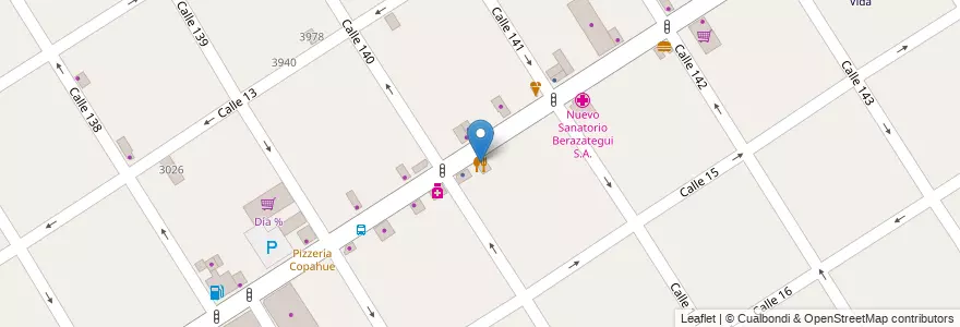 Mapa de ubicacion de Pizzería Don Lito en Argentina, Buenos Aires, Partido De Berazategui, Berazategui.