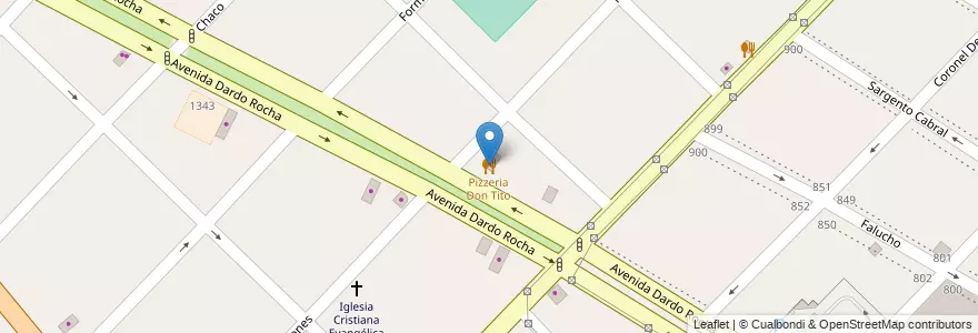 Mapa de ubicacion de Pizzeria Don Tito en Argentina, Provincia Di Buenos Aires, Partido De Quilmes, Bernal.