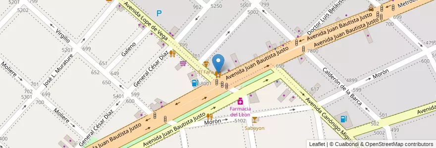 Mapa de ubicacion de Pizzeria El Griego, Velez Sarsfield en アルゼンチン, Ciudad Autónoma De Buenos Aires, ブエノスアイレス, Comuna 10.