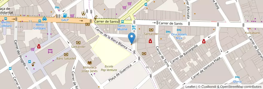 Mapa de ubicacion de Pizzeria El Mundo en Spanje, Catalonië, Barcelona, Barcelonès, Barcelona.