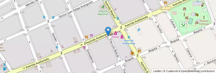 Mapa de ubicacion de Pizzeria El Principito, Flores en الأرجنتين, Ciudad Autónoma De Buenos Aires, Comuna 7, Buenos Aires.