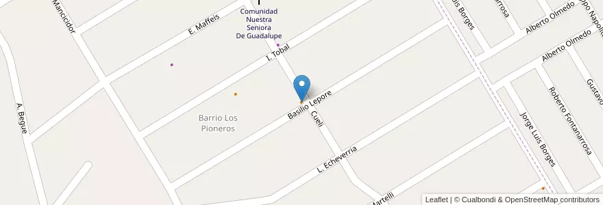 Mapa de ubicacion de Pizzeria El Quincho en Argentina, Buenos Aires, Partido De Campana, Barrio Los Pioneros.