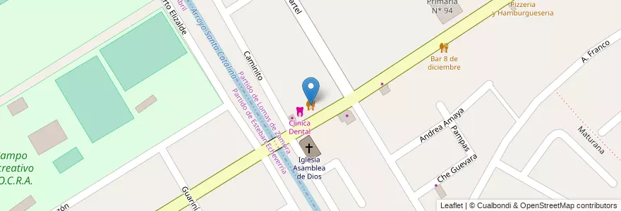 Mapa de ubicacion de Pizzeria Gabriel en Argentinië, Buenos Aires, Partido De Lomas De Zamora, Ingeniero Budge.