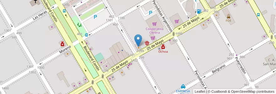 Mapa de ubicacion de Pizzeria La Auténtica en الأرجنتين, ريو نيغرو, Departamento Adolfo Alsina, Viedma, Viedma.