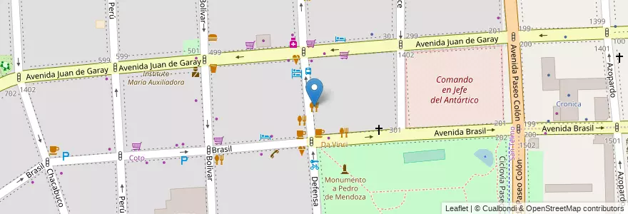 Mapa de ubicacion de Pizzería La Continental, San Telmo en Argentine, Ciudad Autónoma De Buenos Aires, Comuna 4, Comuna 1, Buenos Aires.
