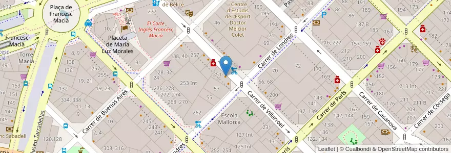 Mapa de ubicacion de Pizzeria La Mamma en 西班牙, Catalunya, Barcelona, Barcelonès, Barcelona.