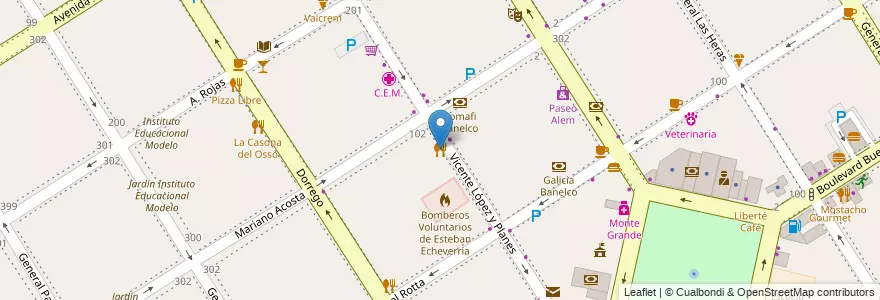 Mapa de ubicacion de Pizzeria La Nueva en Arjantin, Buenos Aires, Partido De Esteban Echeverría, Monte Grande.