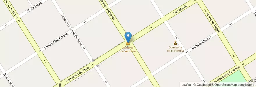 Mapa de ubicacion de Pizzeria La Ventana en Argentina, Buenos Aires, Partido De Esteban Echeverría, Monte Grande.