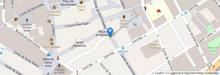 Mapa de ubicacion de Pizzeria Lluís en 스페인, Catalunya, Barcelona, Maresme, Mataró.