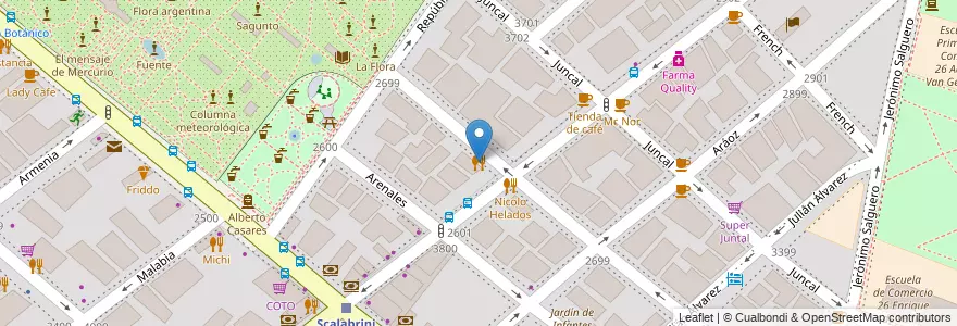 Mapa de ubicacion de Pizzería Los Hermanos, Palermo en アルゼンチン, Ciudad Autónoma De Buenos Aires, ブエノスアイレス, Comuna 14.