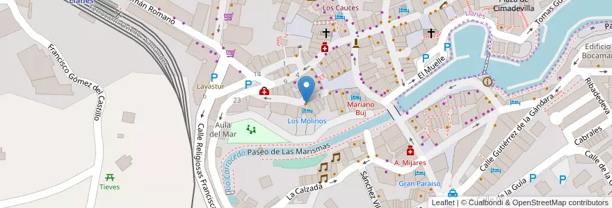 Mapa de ubicacion de Pizzeria Los Molinos en Spanien.