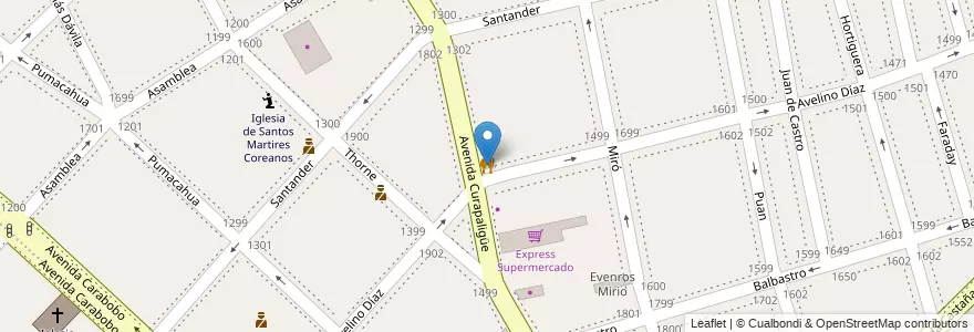 Mapa de ubicacion de Pizzeria Mr. Mago, Parque Chacabuco en Аргентина, Буэнос-Айрес, Comuna 7, Буэнос-Айрес.